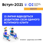 ЗАВТРА ВІДБУДЕТЬСЯ ДОДАТКОВА СЕСІЯ ЄДИНОГО ВСТУПНОГО ІСПИТУ