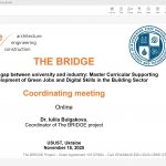 Координаційна онлайн-зустріч консорціуму проєкту Erasmus+ The BRIDGE