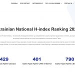 97 місце в Ukrainian National H-index Ranking 2026